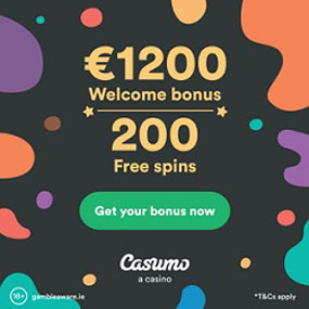 Casumo offers new customers a very generous welcome bonus of cash plus free spins.