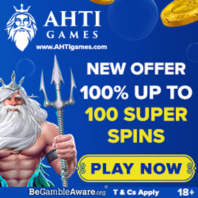New AHTI Games players are eligible for a welcome bonus worth 100% the deposit.